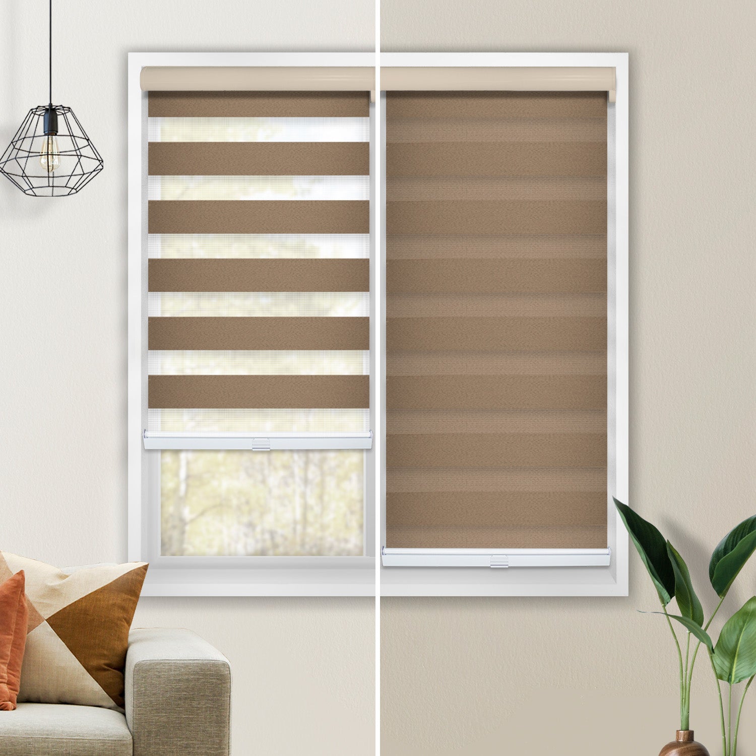 ARG Home Design authentic Brown Zebra Roller Blinds